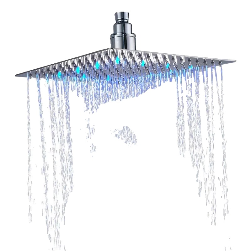 Duschkopf, Led-funktion, Wassersparendes Design, 16 Zoll Chrom