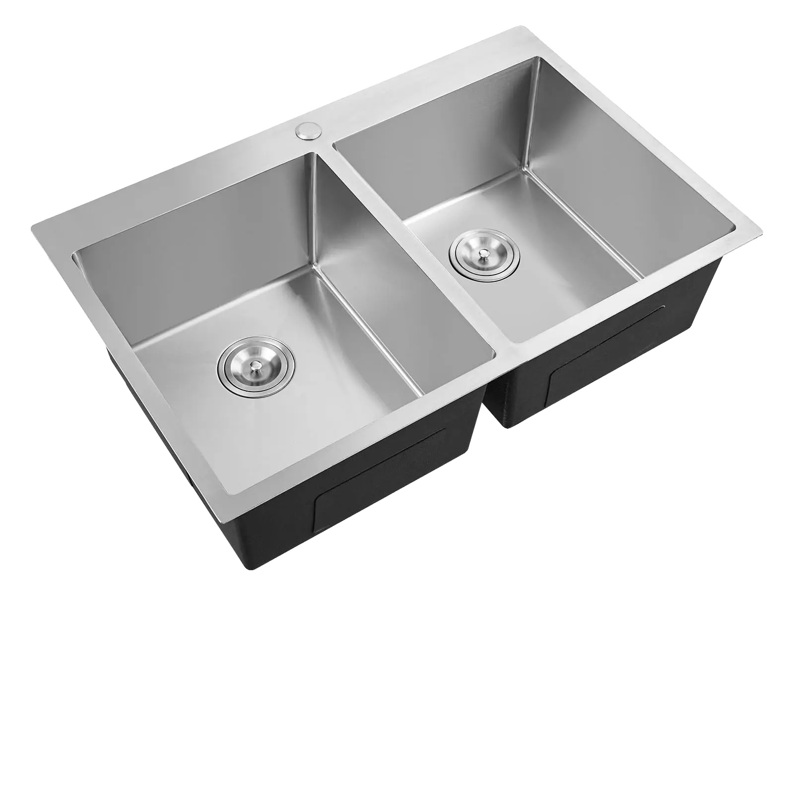 Küchenspüle, Doppelbecken, Geräuschreduzierendes Design, 33zoll