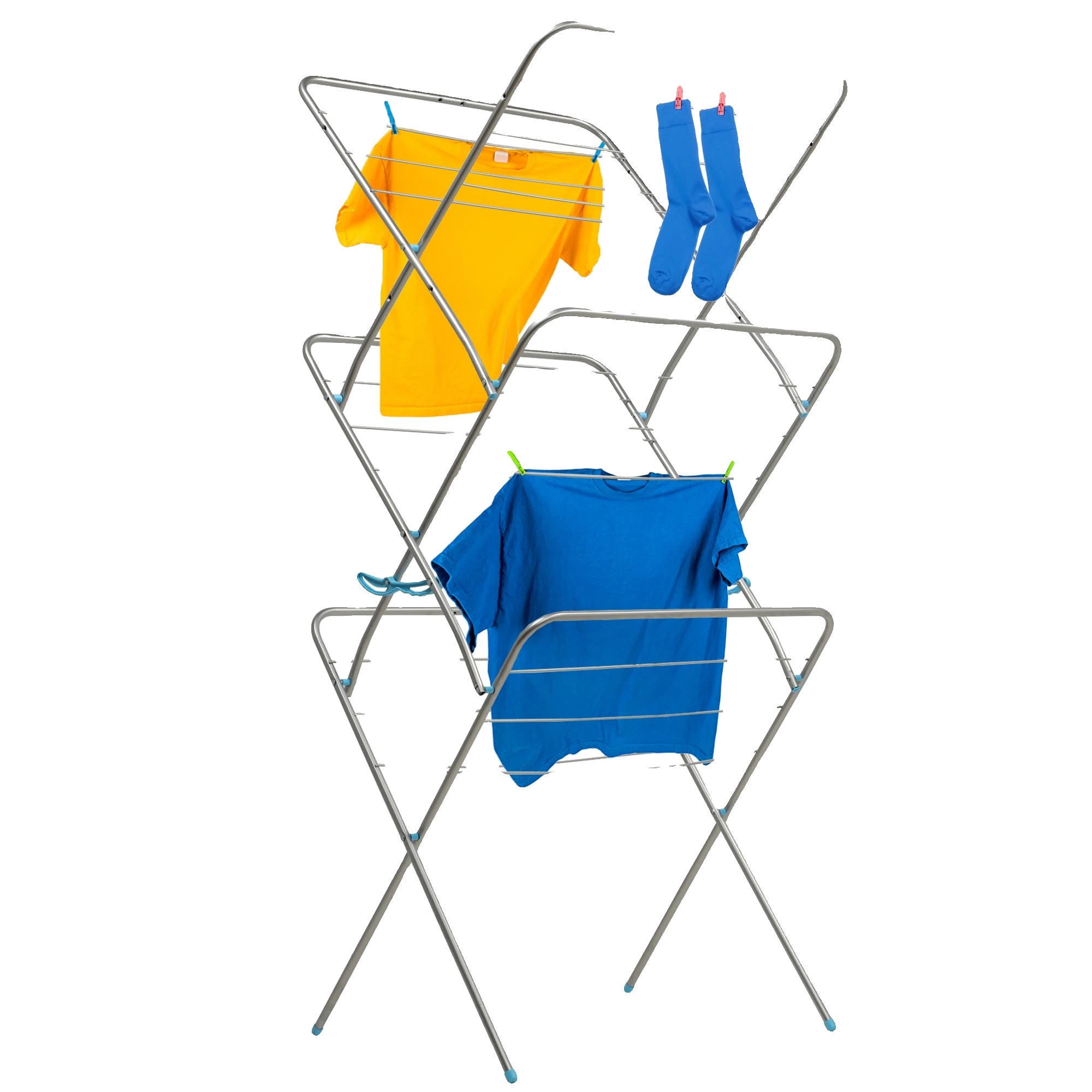 Vertikaler Wäschetrockner, 20m Trockenfläche, Hält Bis Zu 12kg, Kompaktes Design, 3 Ebenen, Pulverbeschichteter Stahl