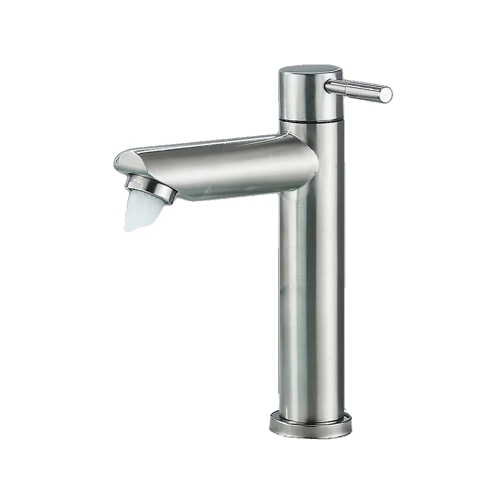 Waschtischarmatur, Langlebige Zinklegierung, Einhebelsteuerung, Bürstetes Nickel