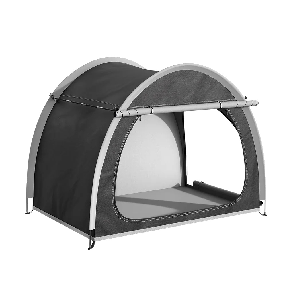 Fahrradlagerzelt, Silberbeschichteter 210d Oxford-stoff, 210 X 80 X 110 Cm, Unterstützt Bis Zu 300 Kg, Wasserdicht, Uv-beständig