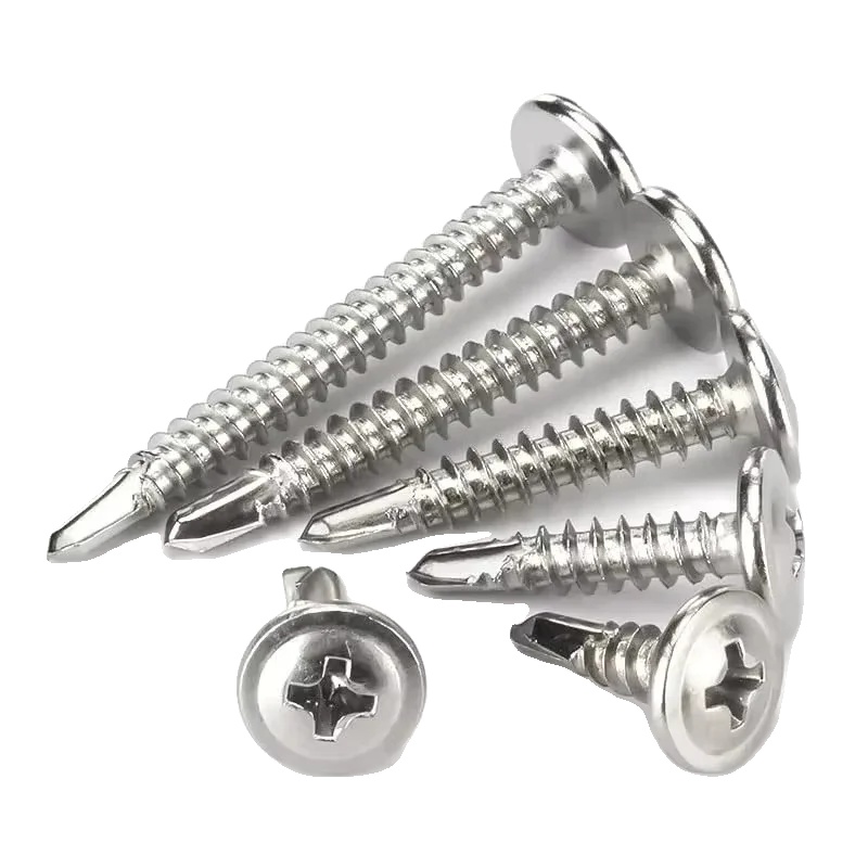 Selbstschneidende Schraube, Edelstahl, Runde Flachkopf, M4.2 Sus410 100stück, 4.2x13mm-a