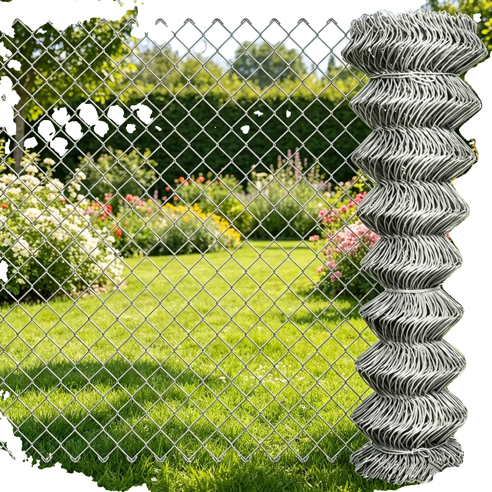 Diamantgitterzaun, Verzinkter Stahl, 25m X 0,8m, Maschenweite 6cm X 6cm, Wetterbeständig, Geeignet Für Garten/terrasse
