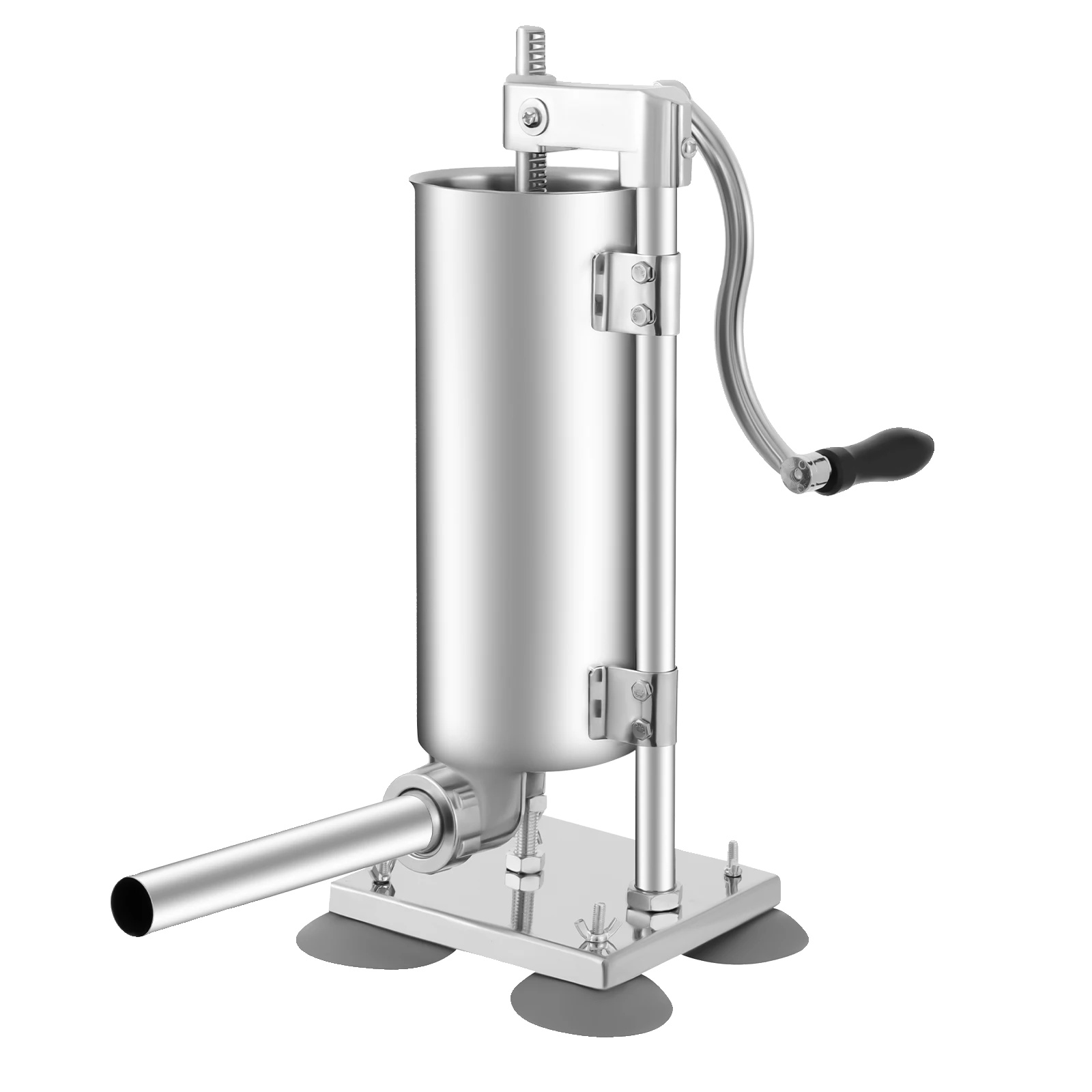 Wurstfüller, Manuelle Bedienung, Vertikales Design, Silber
