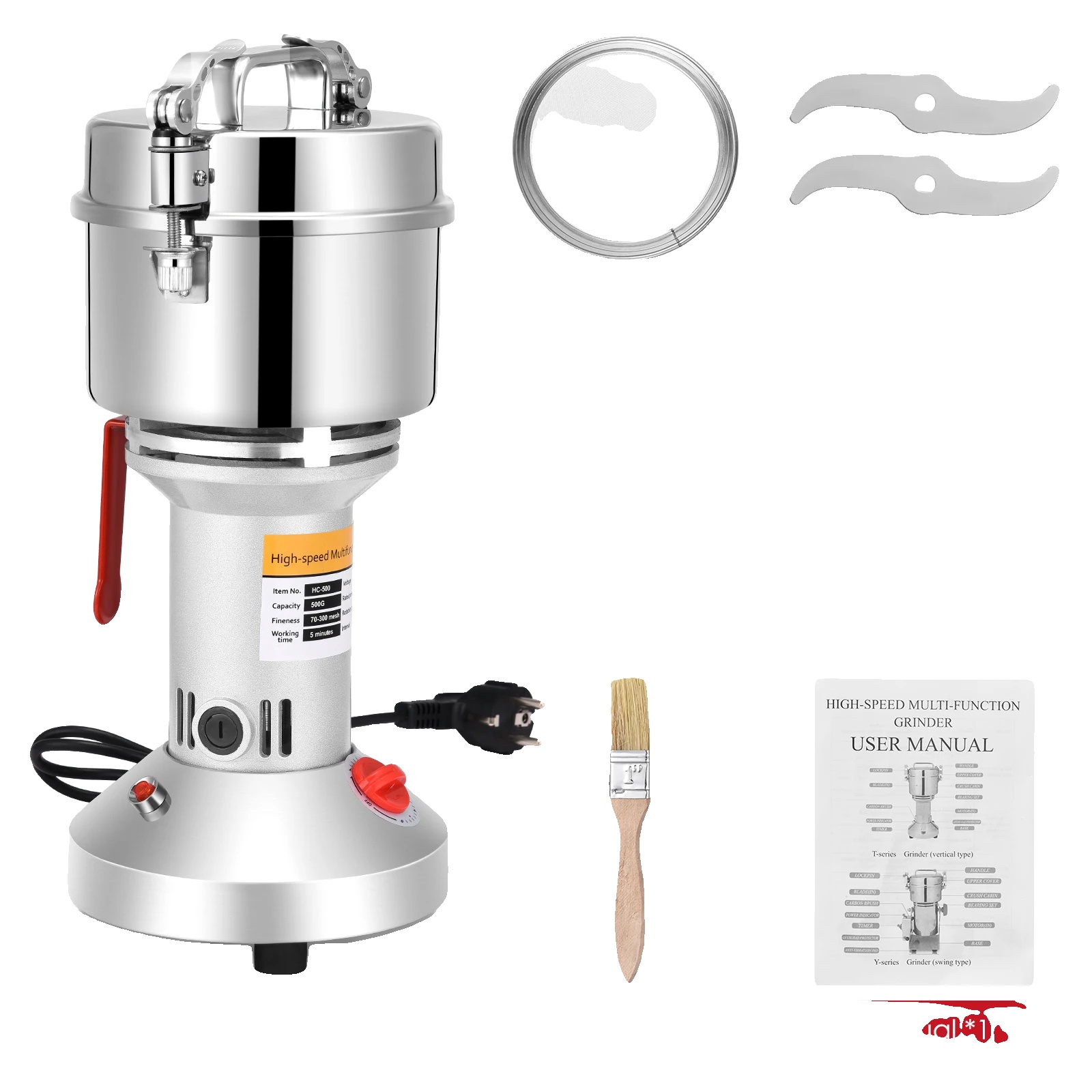 Elektrische Mühle, Hochgeschwindigkeit, Mehrzweck, 500g Eu