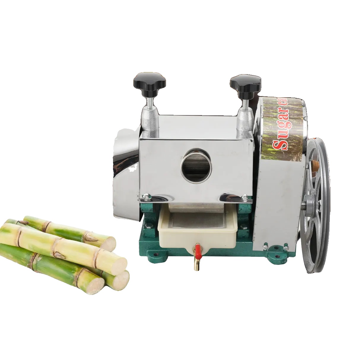 Zuckerrohrsaftpresse, Edelstahl, 420 X 330 X 420 Mm, Gewicht 25 Kg, Kapazität 500ml, Leistung 100 W