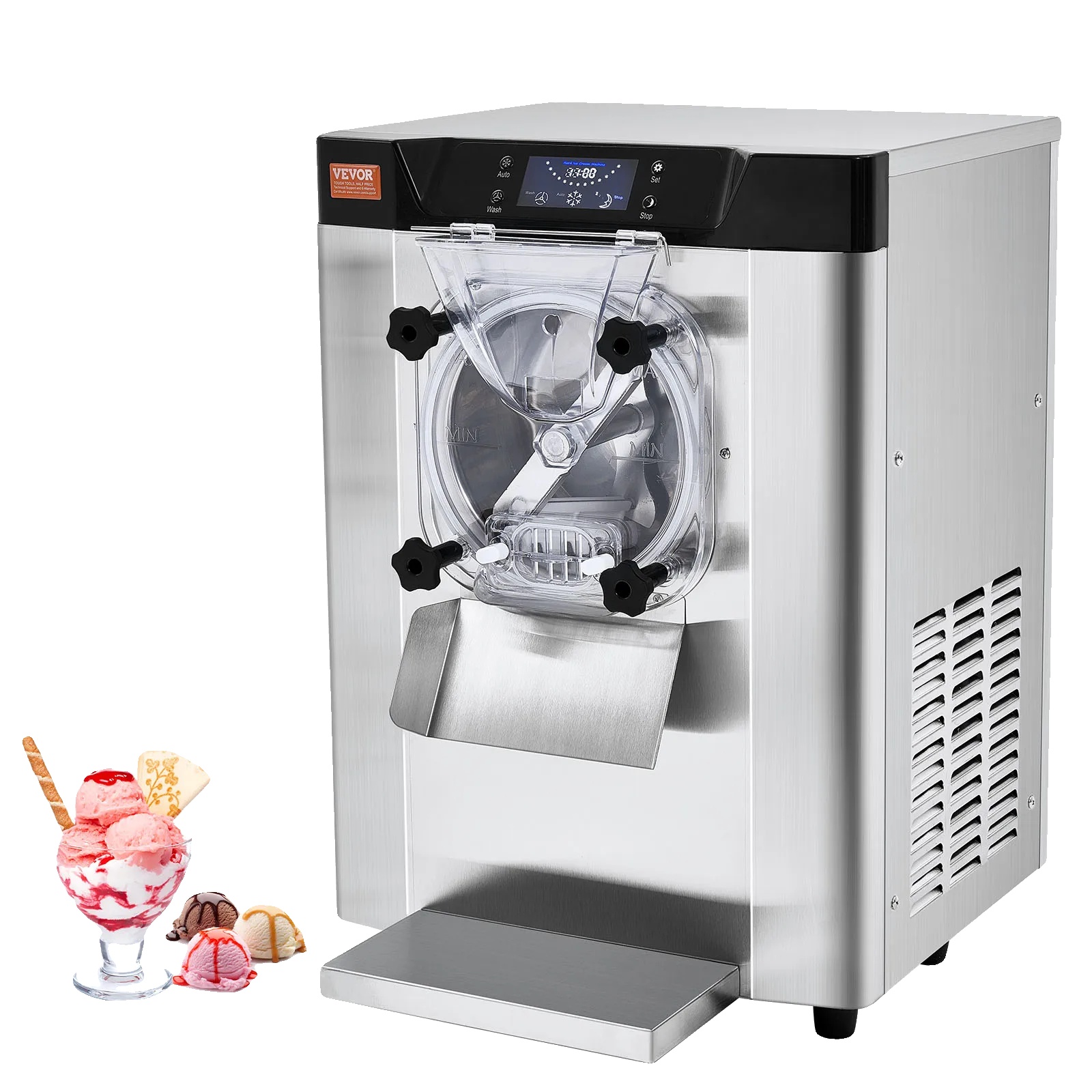 Eismaschine, Hohe Produktionskapazität, Benutzerfreundliche Steuerung, 4.5l
