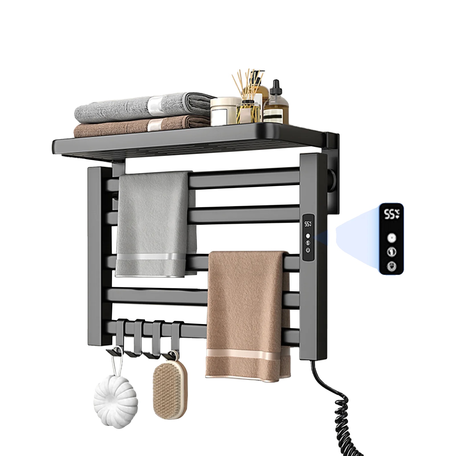 Handtuchwärmer, Digitale Temperaturregelung, Wasserdichtes Design, 80w