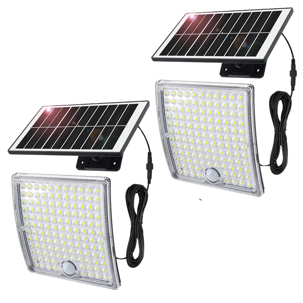 Solarlichter, Bewegungssensor, Wetterfestes Design, 2pcs Gebogene Oberfläche