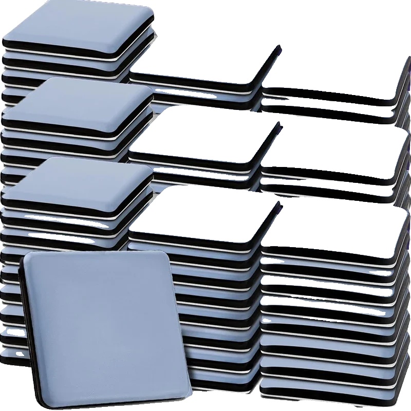 Möbelgleiter, Kratzschutz, Einfache Installation, Quadrat, 40pcs(10 Sets)