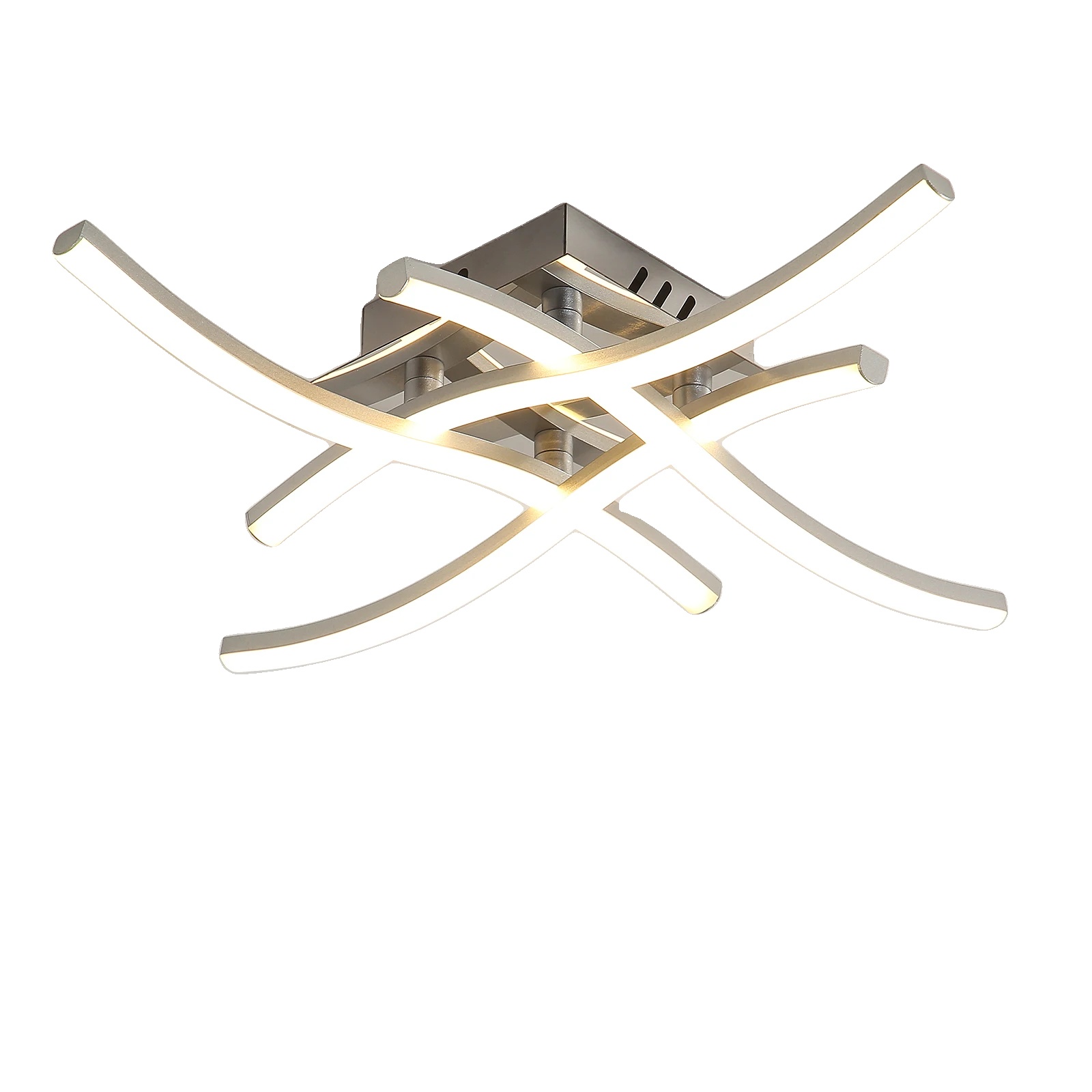 Deckenleuchte, Modernes Design, Energieeffiziente Led, Silber-neutral Licht