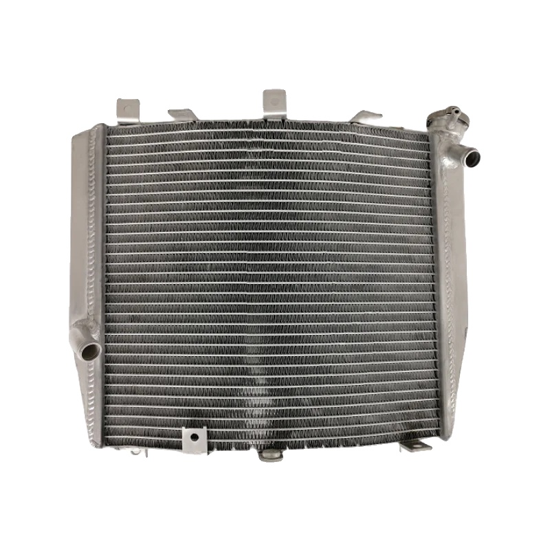 Aluminiumkühler, Kernmaß 13,1"x12,5"x0,8", Gesamtmaß 16,14"x14,2"x4,17", Kompatibel Mit Kawasaki Zx400l, Tig-geschweißte Konstruktion, Spiegelpolierte
