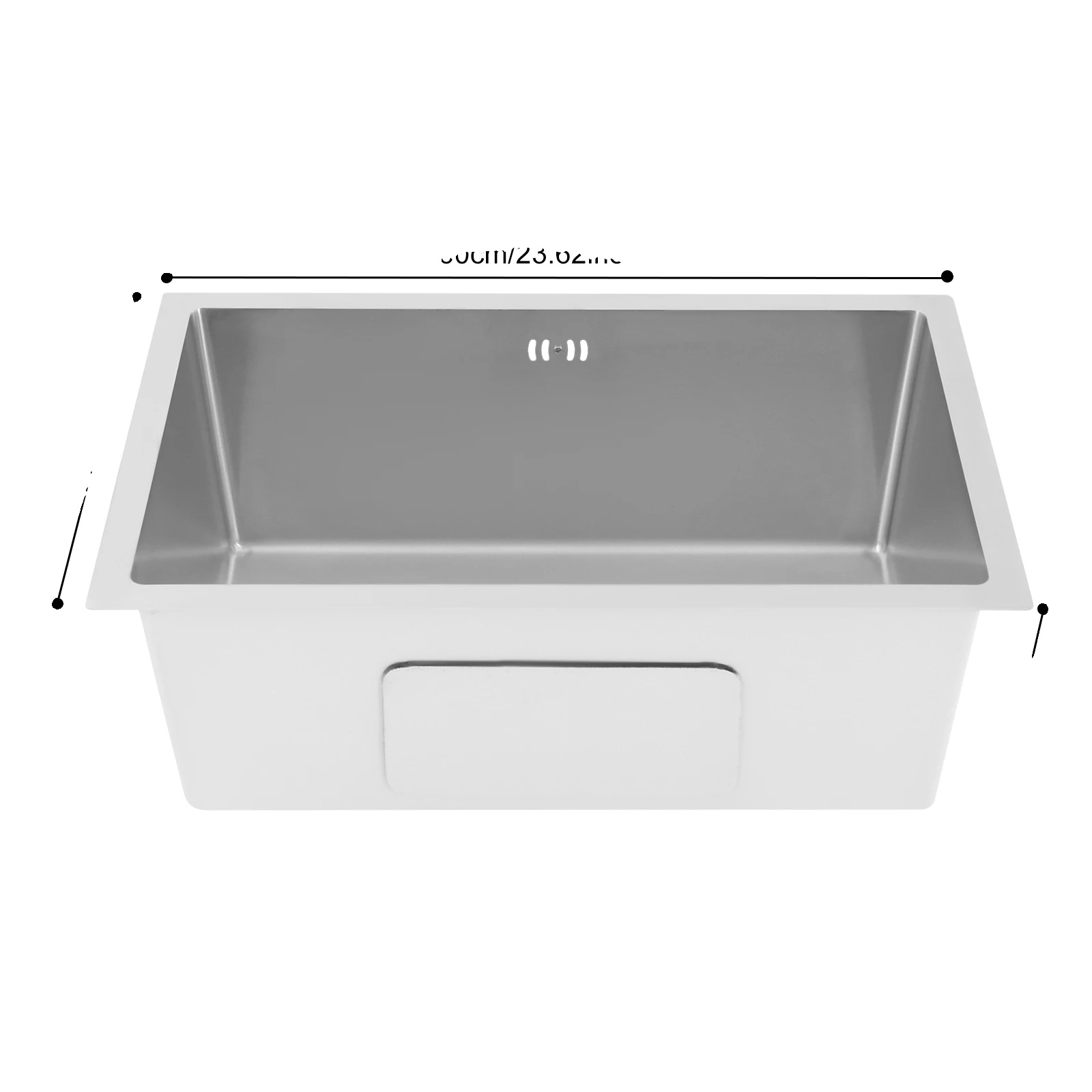 Küchenspüle, Edelstahlkonstruktion, Effizientes Entwässerungsdesign, Silber