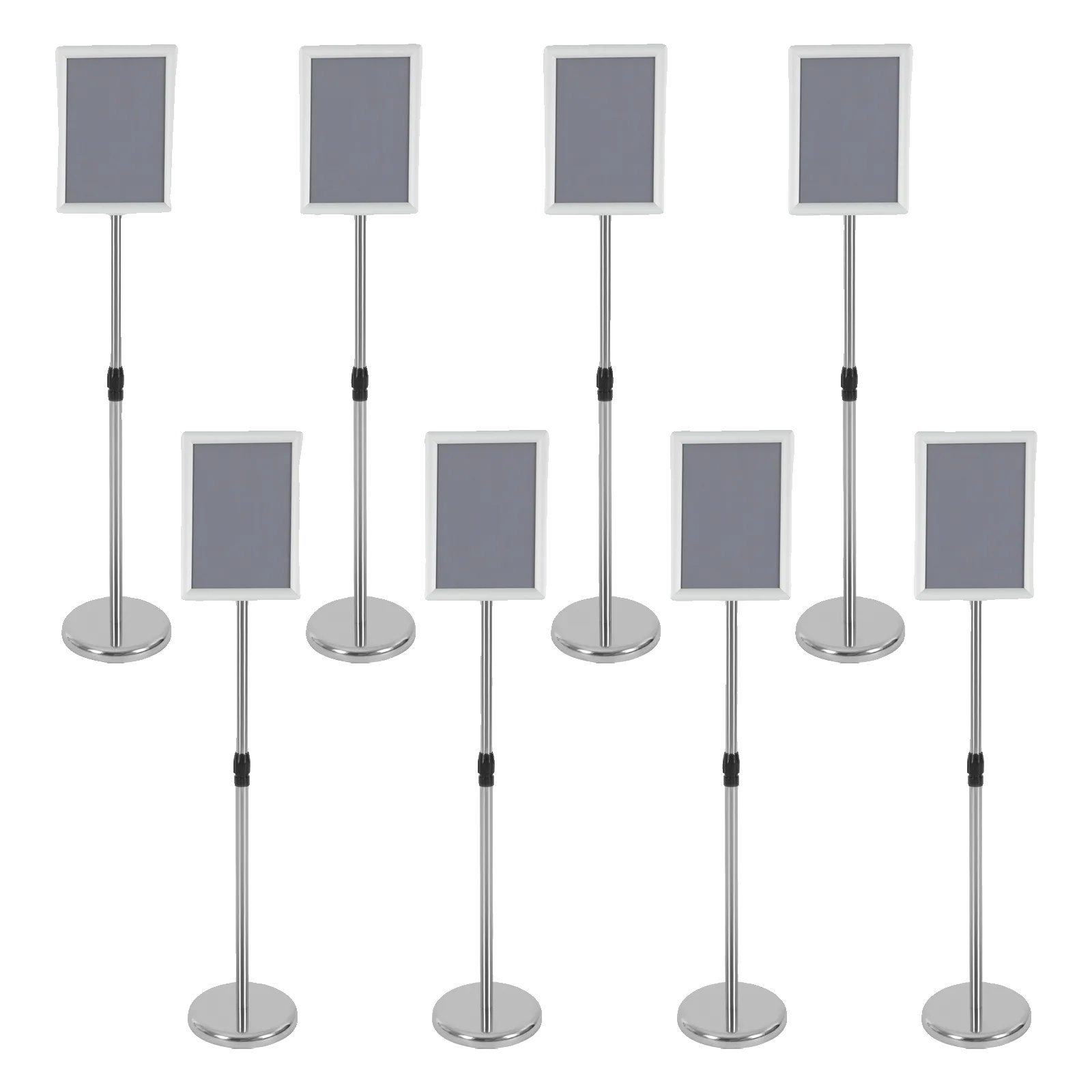 Schildhalter, Höhenverstellbar, Modernes Design, Silber