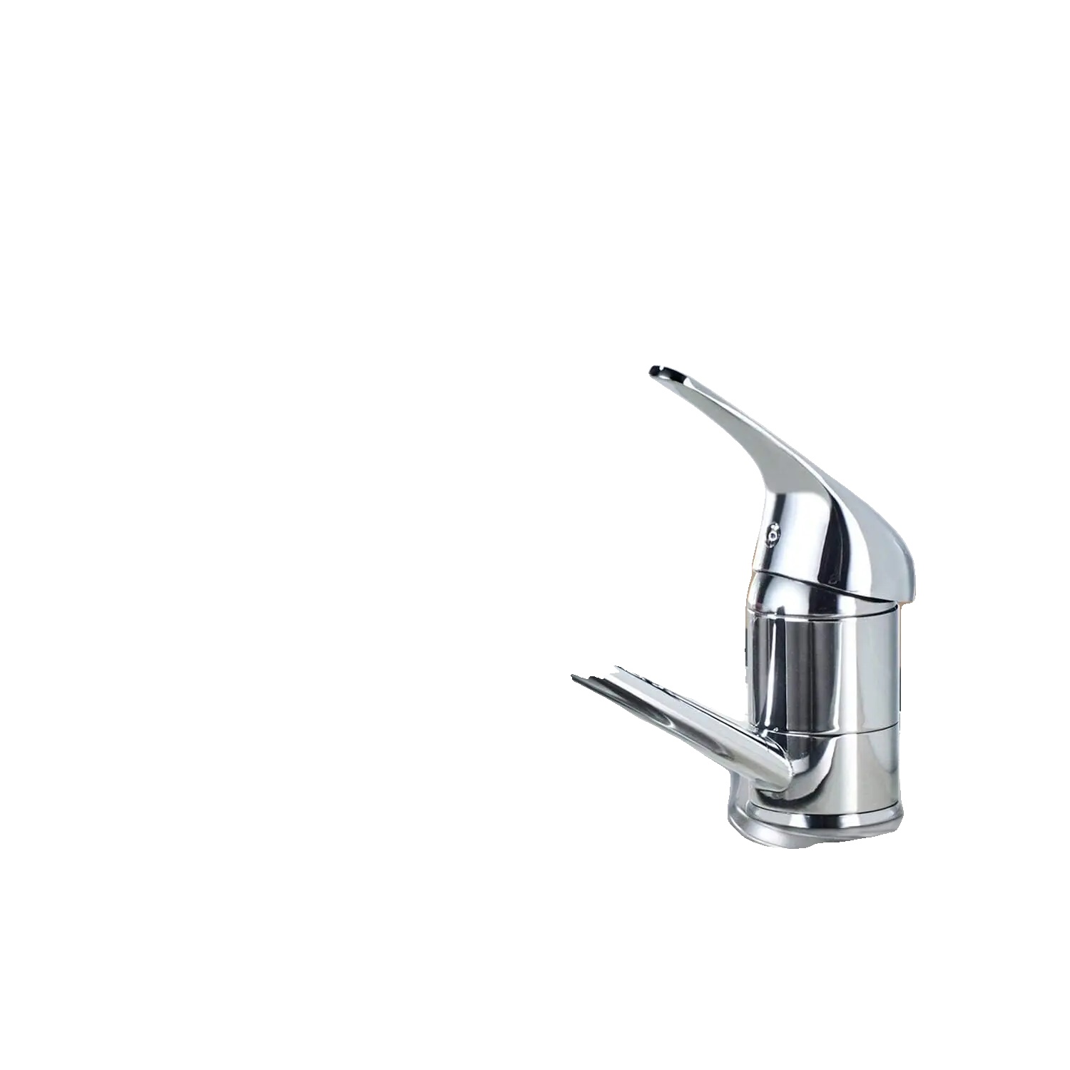 Waschbeckenarmatur, Langlebige Messingkonstruktion, 360° Drehbares Design, Silber, Chrom