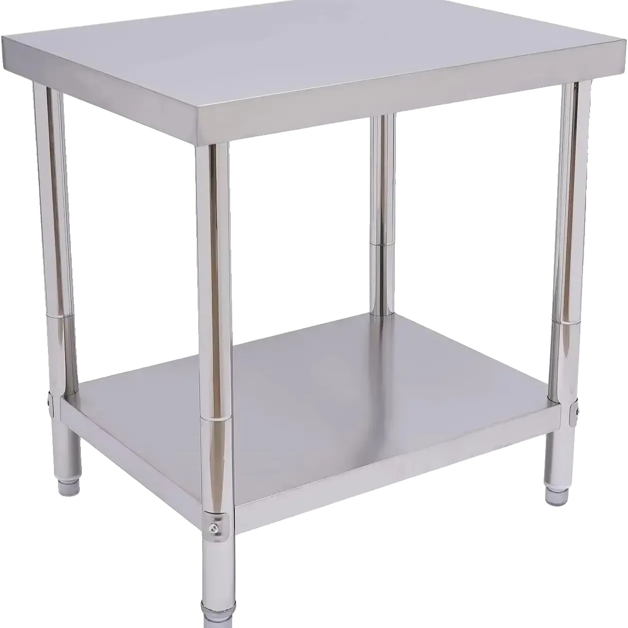 Arbeitstisch, Langlebiger Edelstahl, Höhenverstellbar, Silber