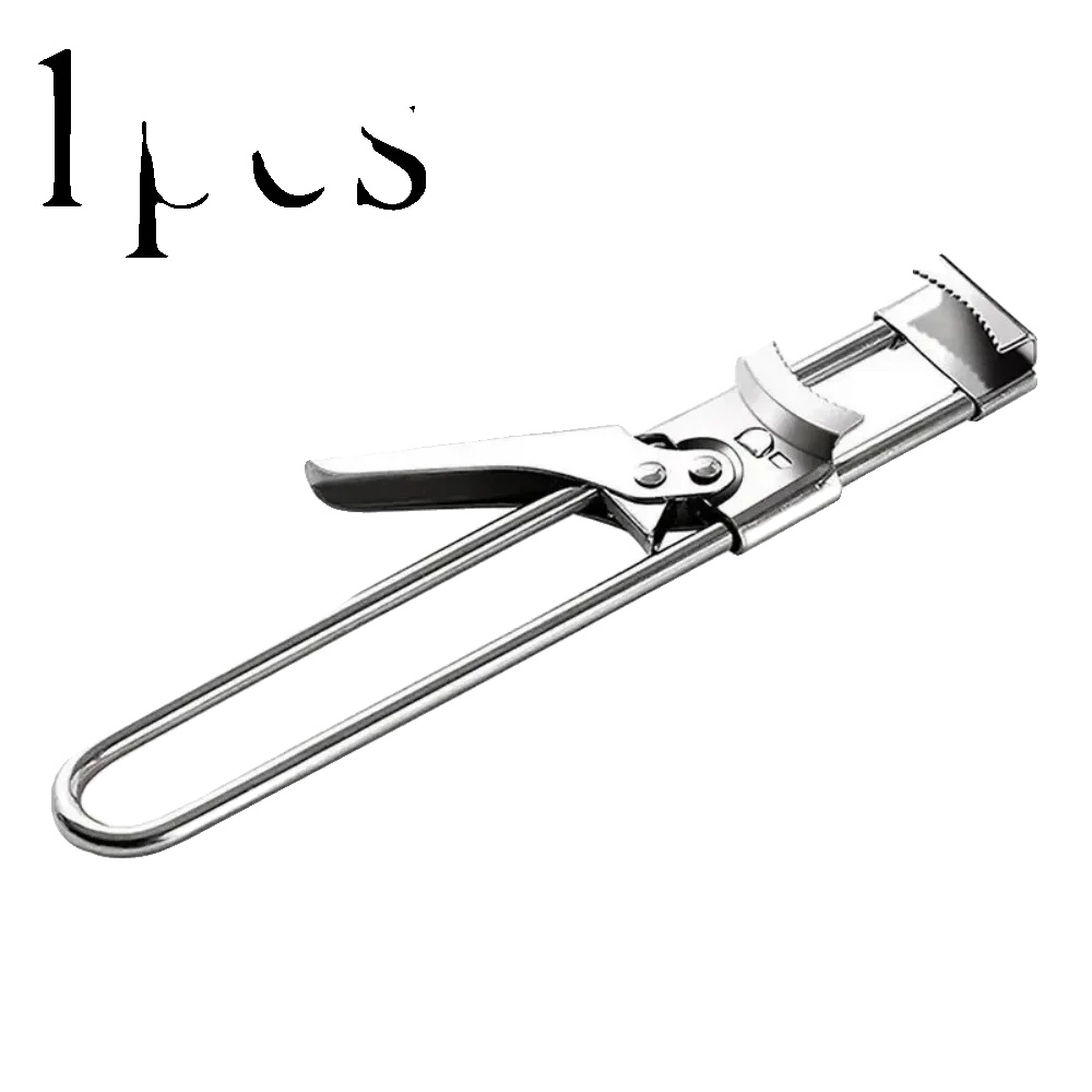 Multifunktionaler Dosenöffner, Ergonomisches Design, Langlebiges Edelstahl, Silber 1 Stück