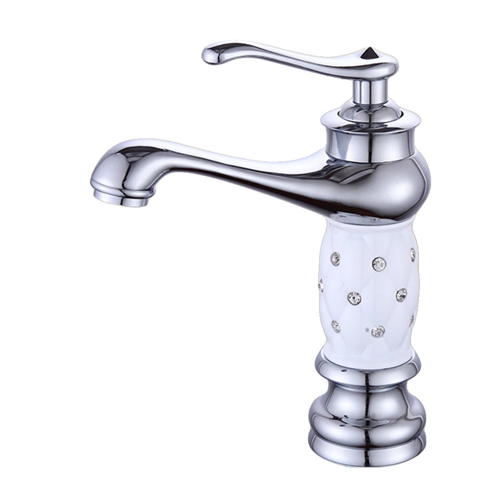 Waschtischarmatur, Retro-design, Langlebige Materialien, Silber