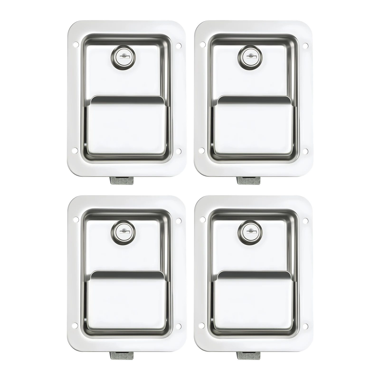 Werkzeugkastenverschluss, Langlebiger Edelstahl, Komfortables Griffdesign, Silber