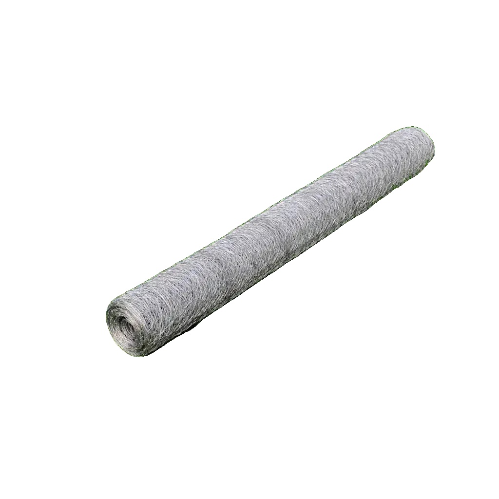 Volierennetz, Silberverzinkter Stahl, 25m Länge, 1m Breite, 0,55mm Drahtstärke, 50mm Maschenweite