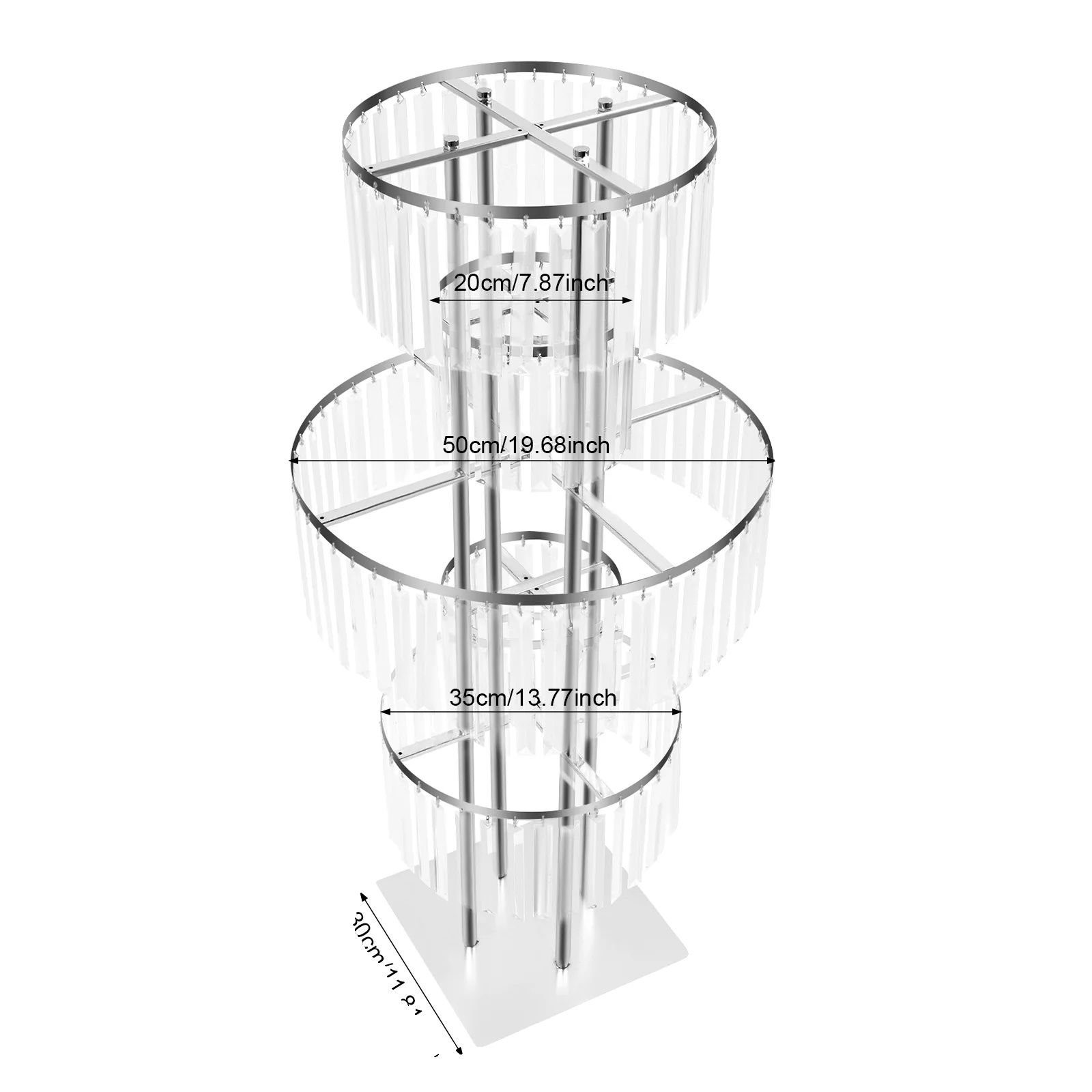 Blumenstand, Modernes Design, 5-stöckige Ausstellung, Silber