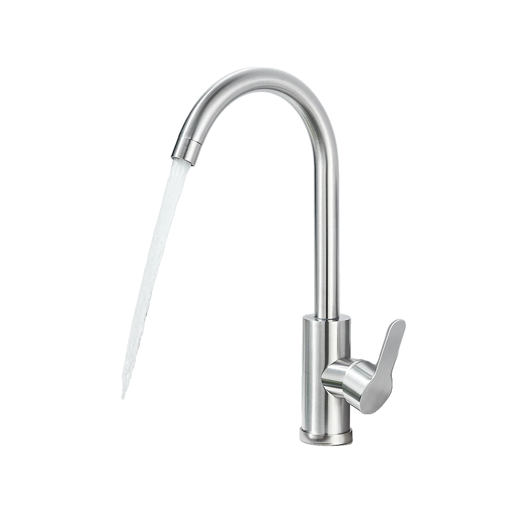 Küchenarmatur, Edelstahl, Flexibler Auslauf, Bürstennickel A