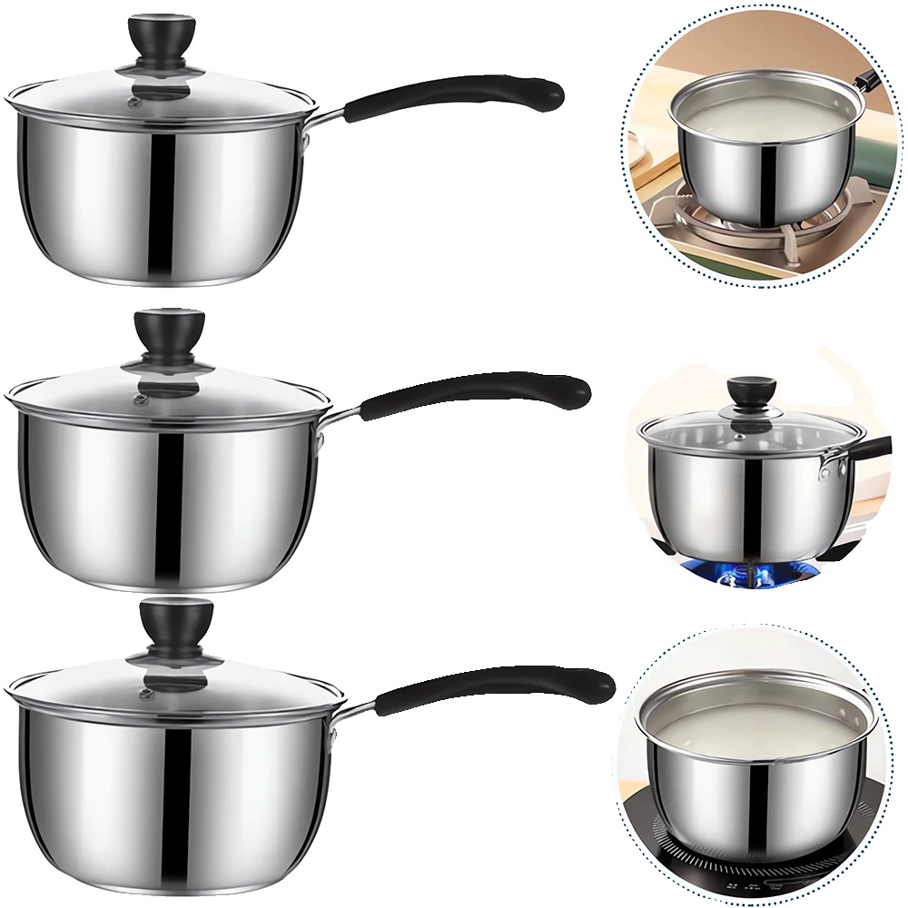 Kochgeschirrset, Edelstahl, Induktionskompatibilität, Dreiteiliges Set