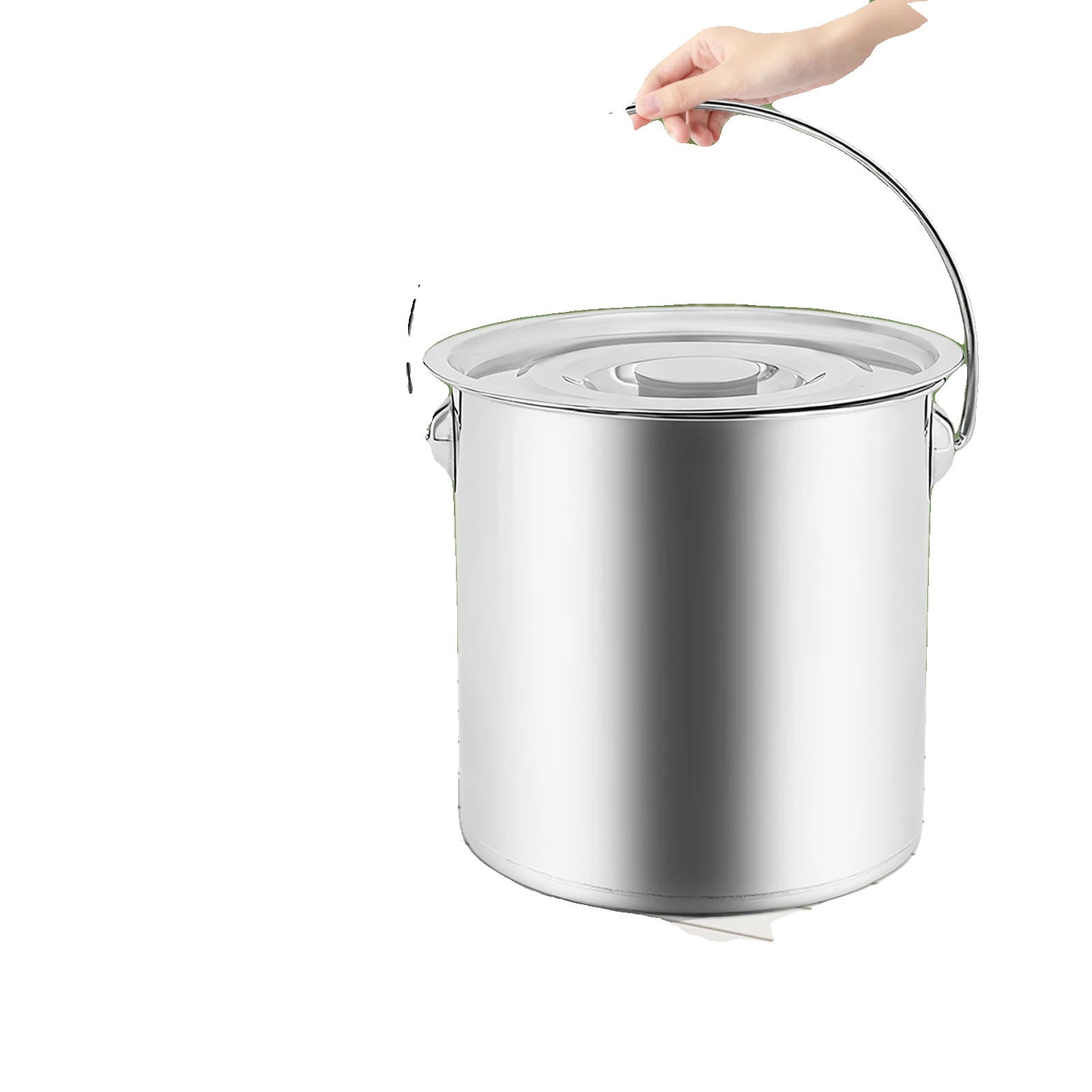 Eimer, 12 Liter Kapazität, Lebensmittelechtes Edelstahl, Höhe 24,5 Cm, Durchmesser 26 Cm, Gewicht 2 Kg