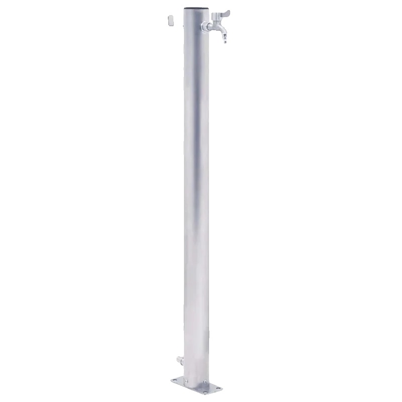 Gartenwasser-säule, Edelstahl, 40 Cm Durchmesser, 40 Cm Höhe, Standard-gartenhahn, Geeignet Für Den Außenbereich