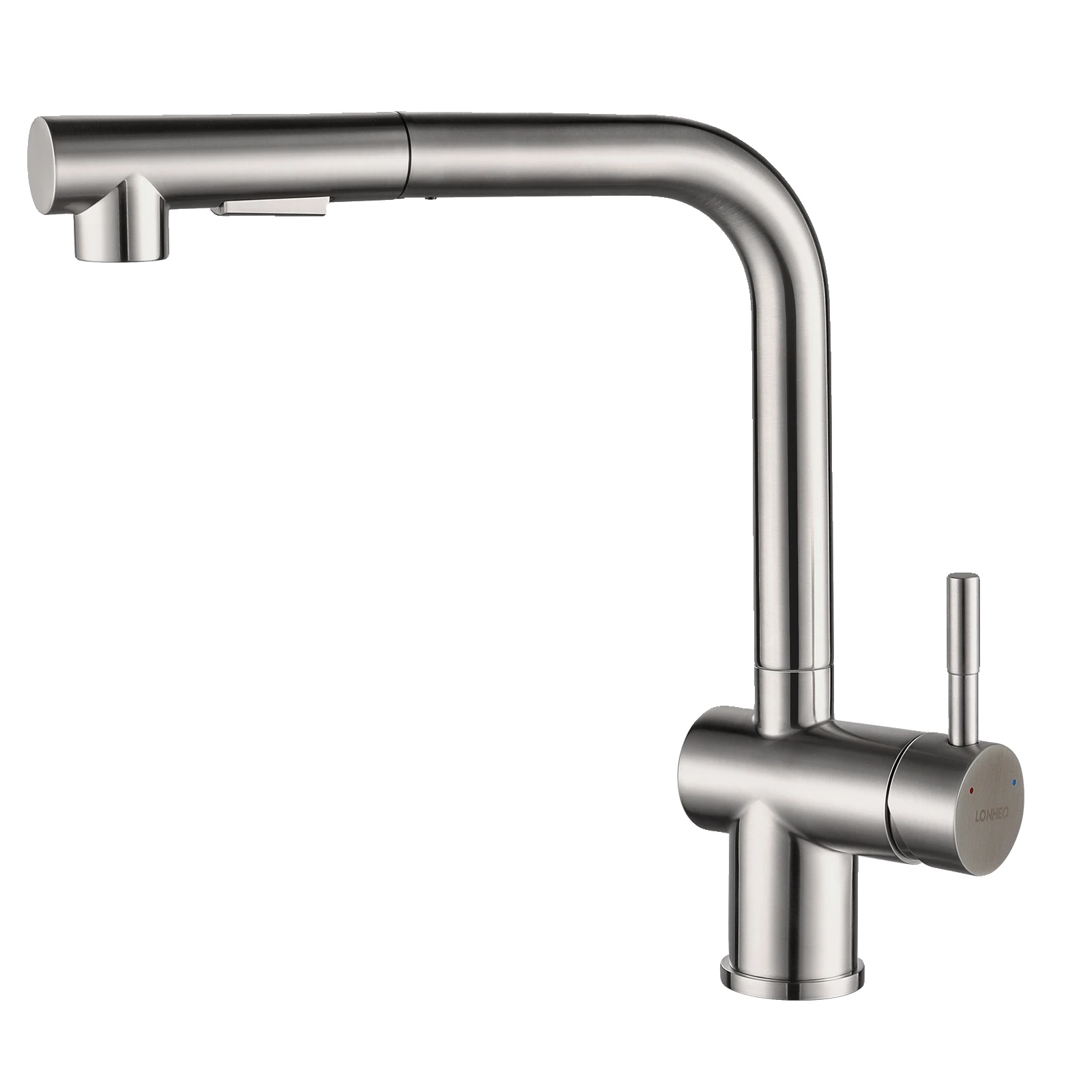 Küchenarmatur, 360° Schwenkbar, Ausziehbares Design, Gebürstet, G3/8