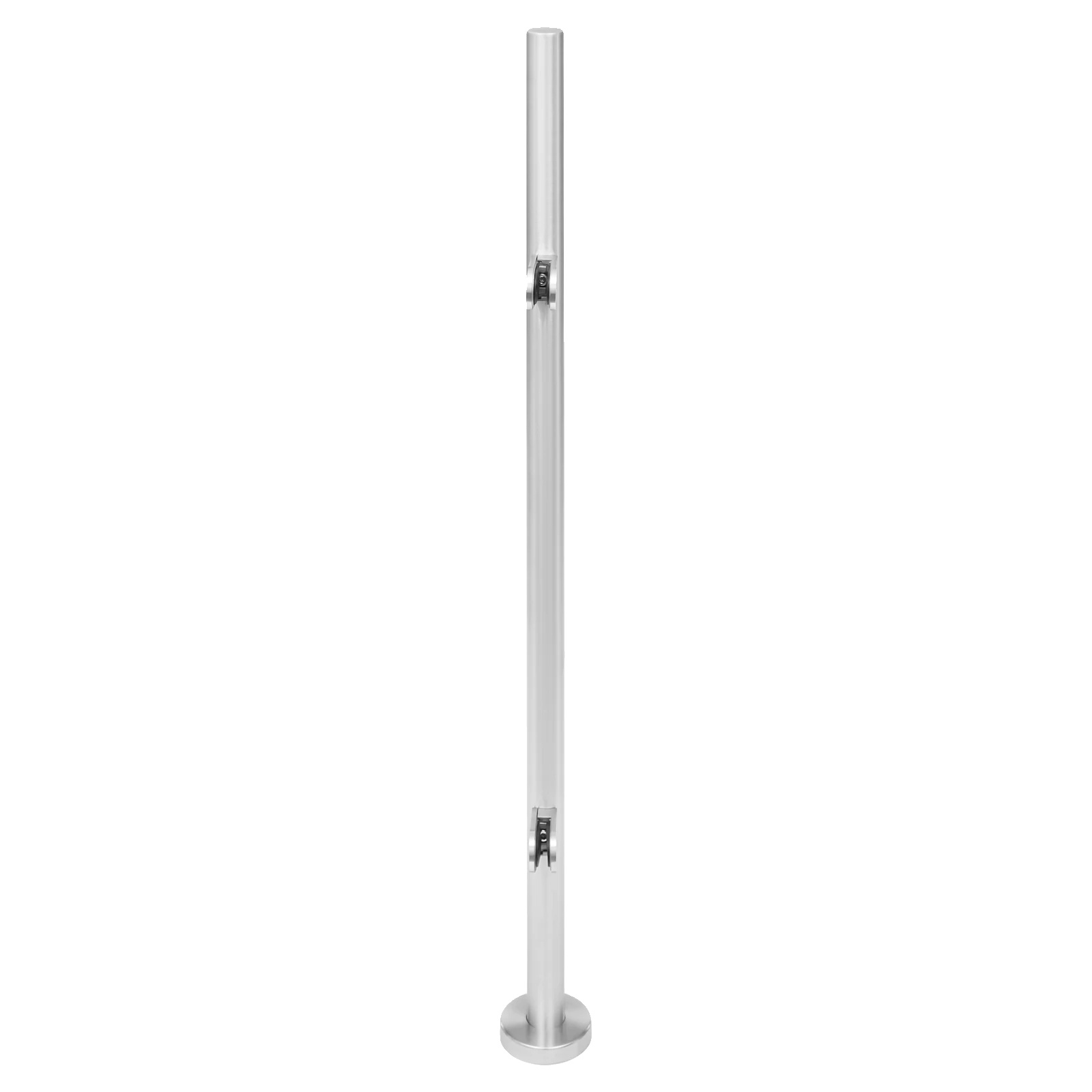 Glasgeländerpfosten, 316 Edelstahl, Benutzerfreundliches Design, Silber