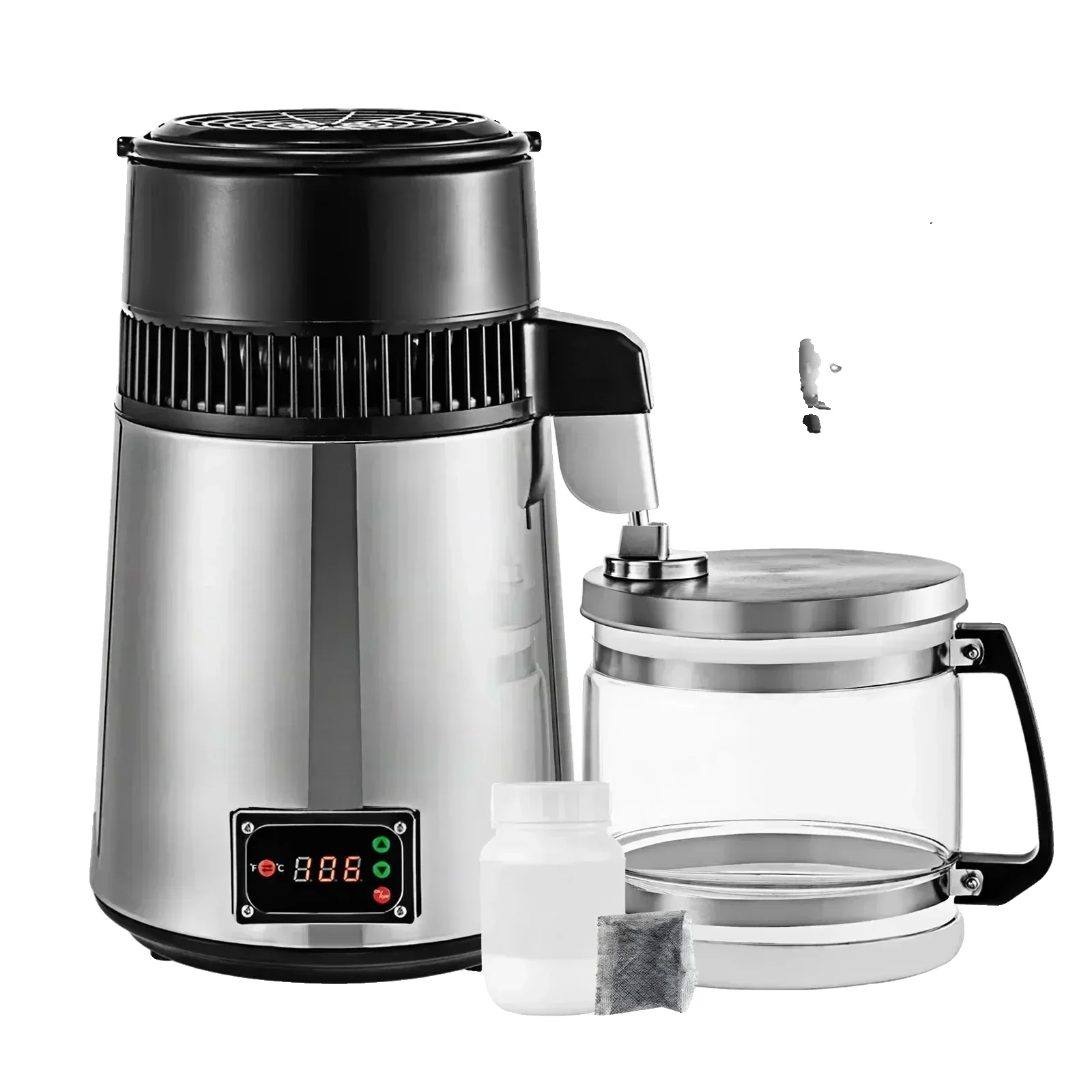 Wasserdestillator, 750w Leistung, 4l Kapazität, 1l/h Destilliertes Wasserproduktion, Kompaktes Design, Lebensmittelechte Materialien