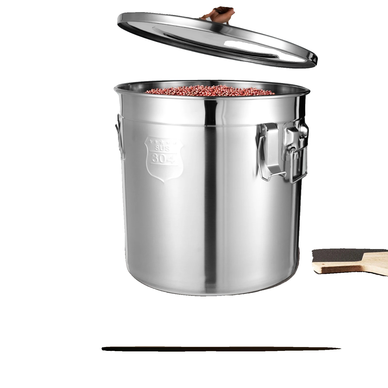 Lagerbehälter, 33l Kapazität, Luftdichter Verschluss, Edelstahlmaterial, Langlebiges Design, Einfacher Zugang