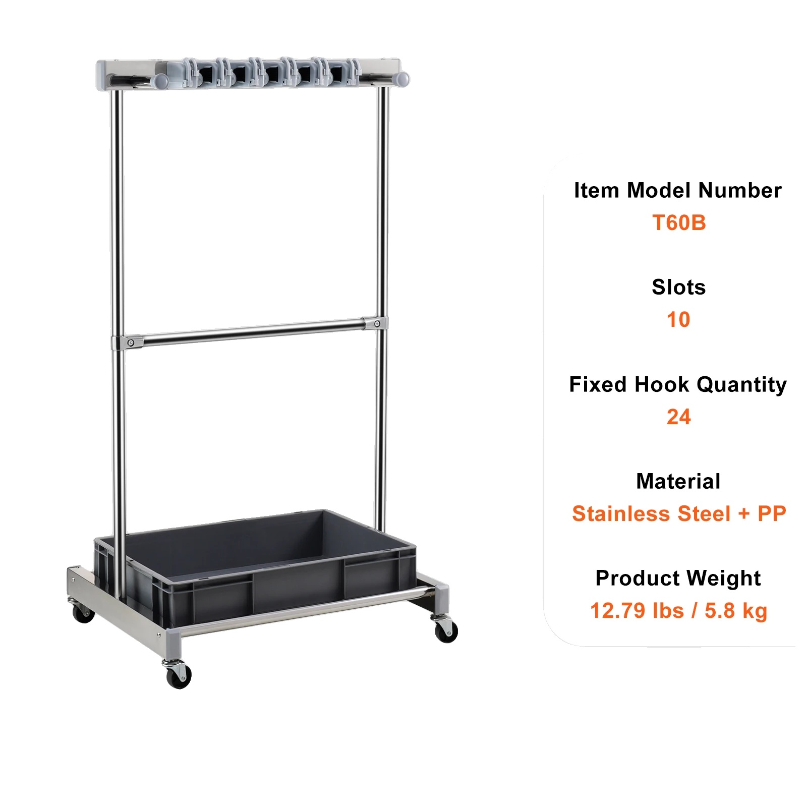 Werkzeugorganisator, 10 Fächer, Bewegliches Design, 10 Slots