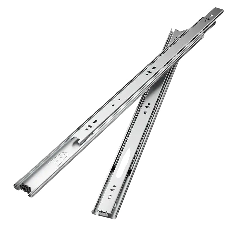 Schubladenschienen, Seitenmontage, Kugellagermechanismus, Silber