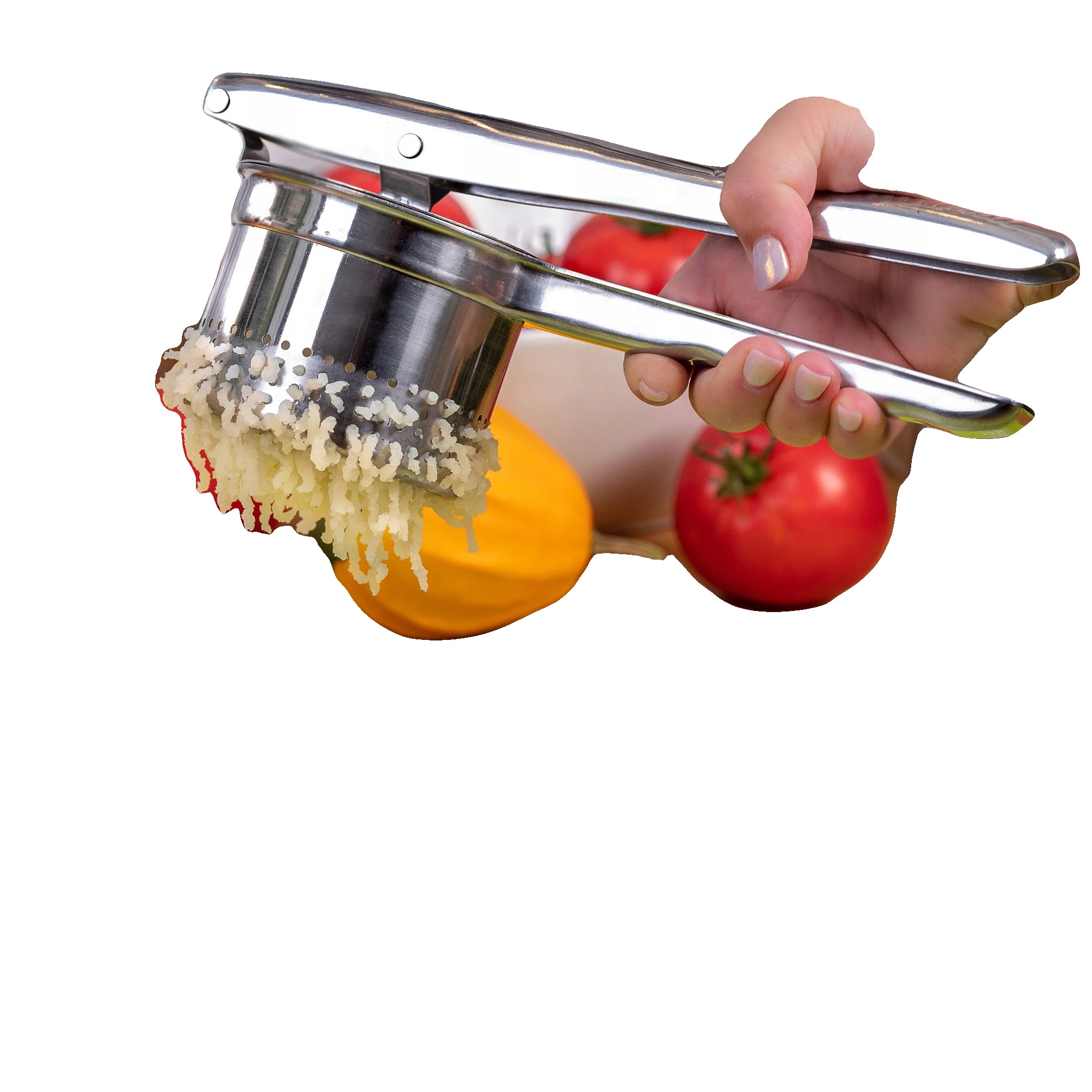 Kartoffel- Und Gemüsepressentjuicer, Edelstahl, Spülmaschinenfest, Silber
