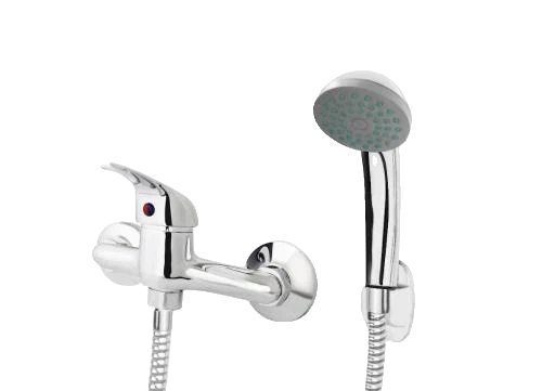 Duscharmatur, Wandmontage, Einhebel-design, Chrom