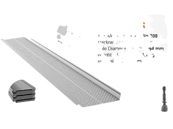 Dachrinnenabdeckung, Aluminiumkonstruktion, Verstellbare Passform, 6in52stück