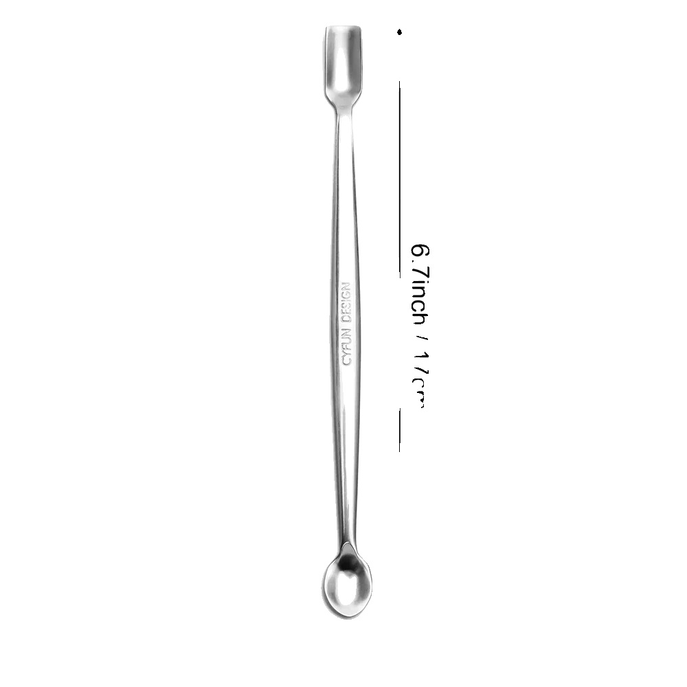Bastel-löffel, Doppelte Löffelköpfe, Edelstahl, 1 Stück Silber