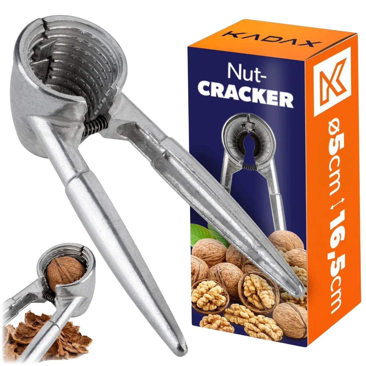 Nussknacker, Langlebiges Metall, Ergonomisches Design, Silber