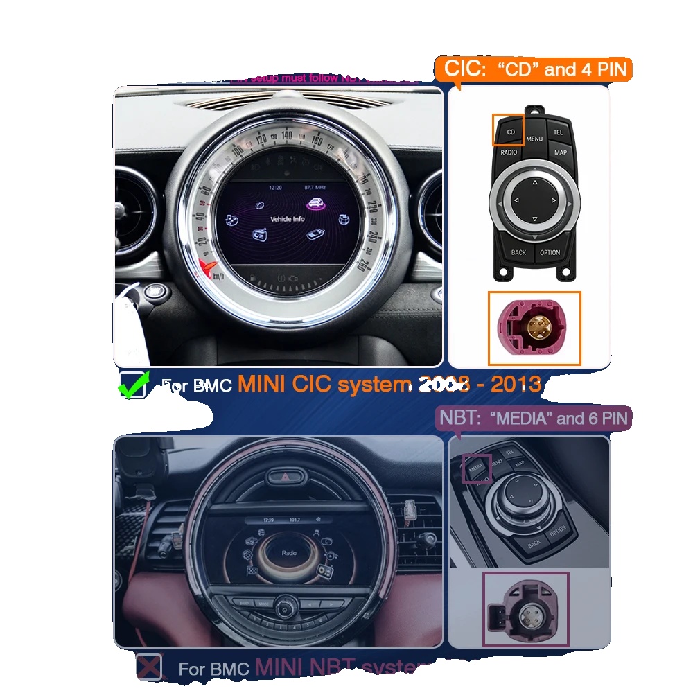 Carplay- Und Android Auto-schnittstelle, Kabellose Konnektivität, Einfache Installation, Für Mini Cic