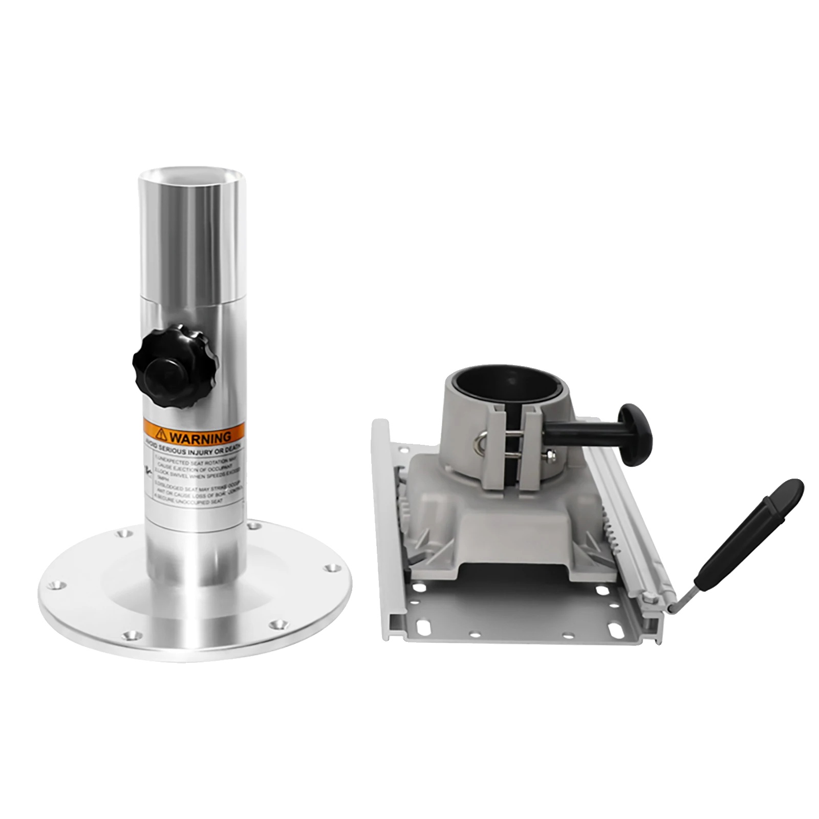 Bootssitzpedestal, Verstellbare Höhe, Schweres Aluminiumlegierung, Silber
