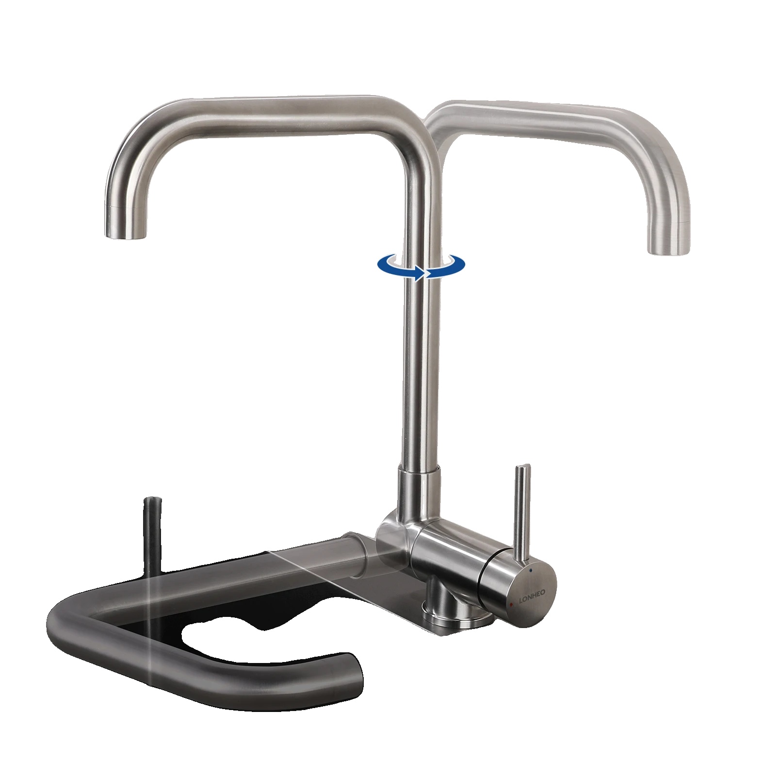 Küchenmixer, 360° Schwenkbar, Faltbares Design, Chrom, G3/8