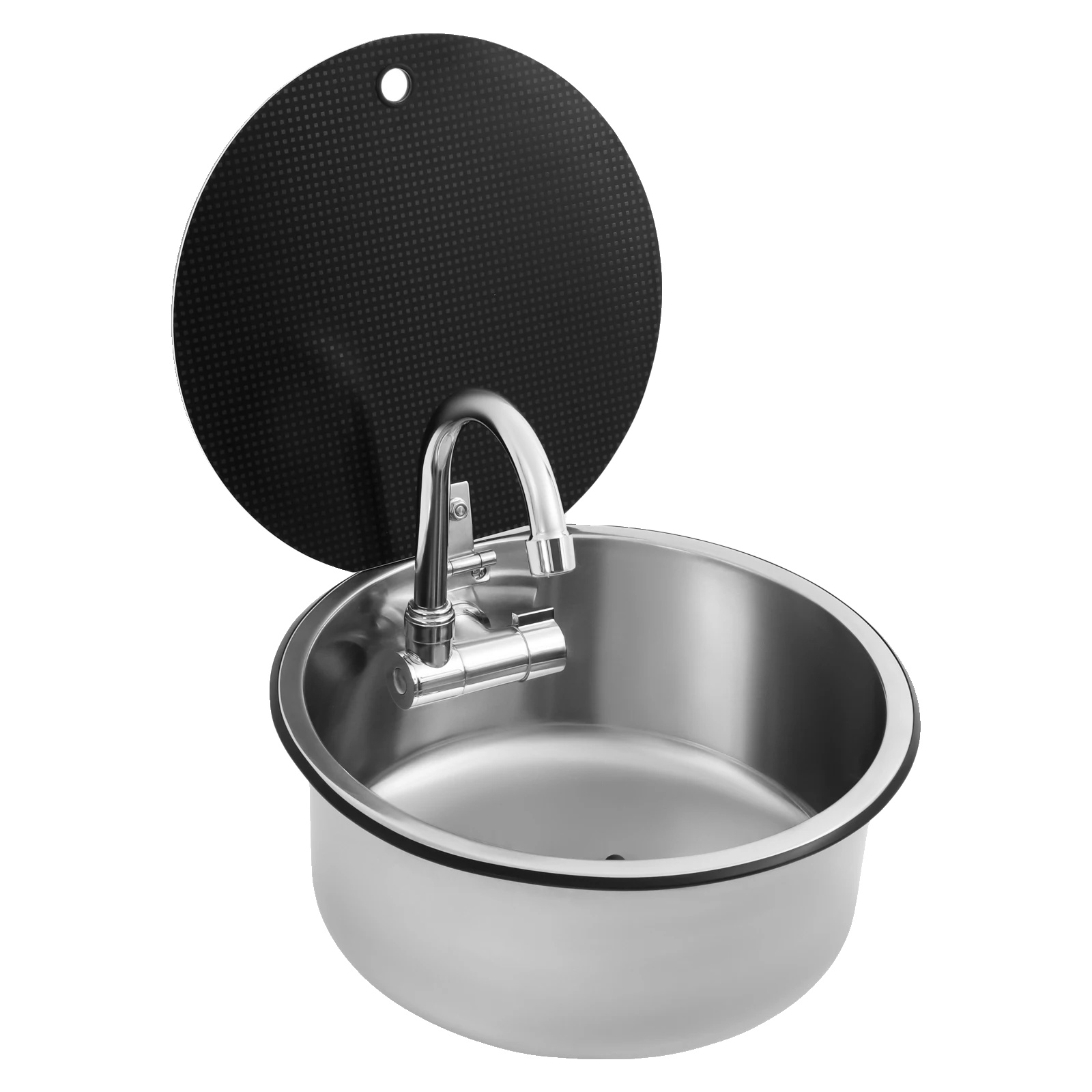 Rv-küchenspüle, Faltbarer Wasserhahn, Platzsparendes Design, Silber
