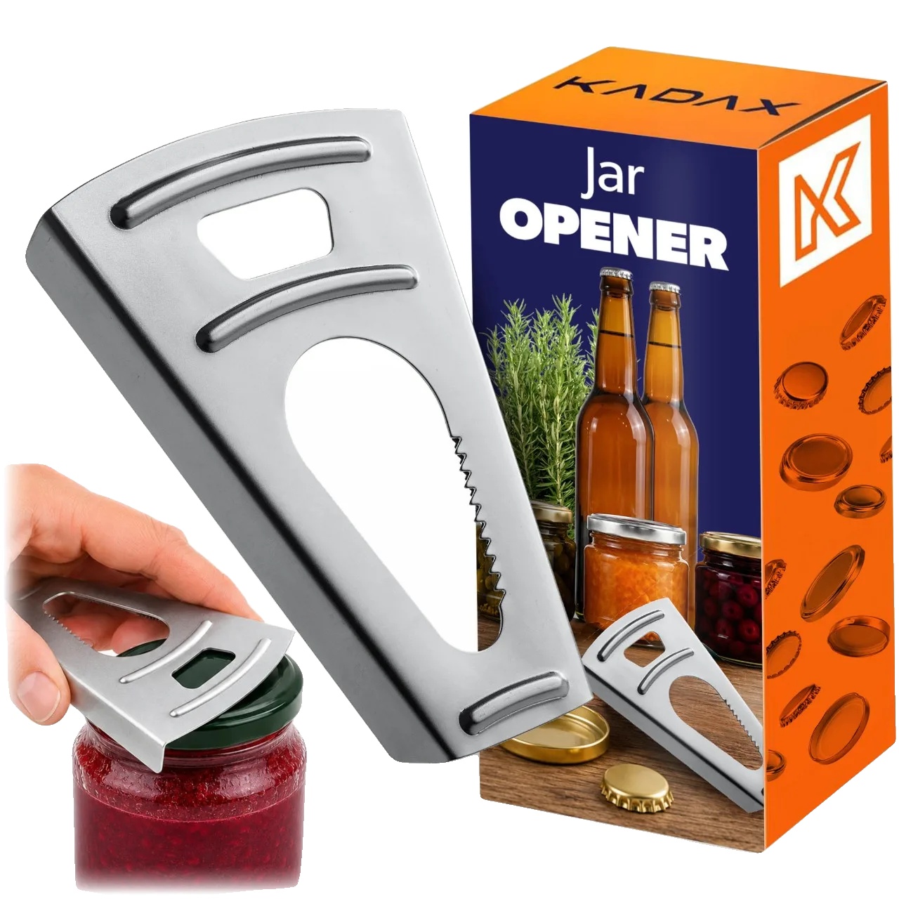 Glasöffner, Metallkonstruktion, 16,5 Cm Lang, Ergonomisches Design, Leicht Zu Reinigen, Geeignet Für Standarddeckel
