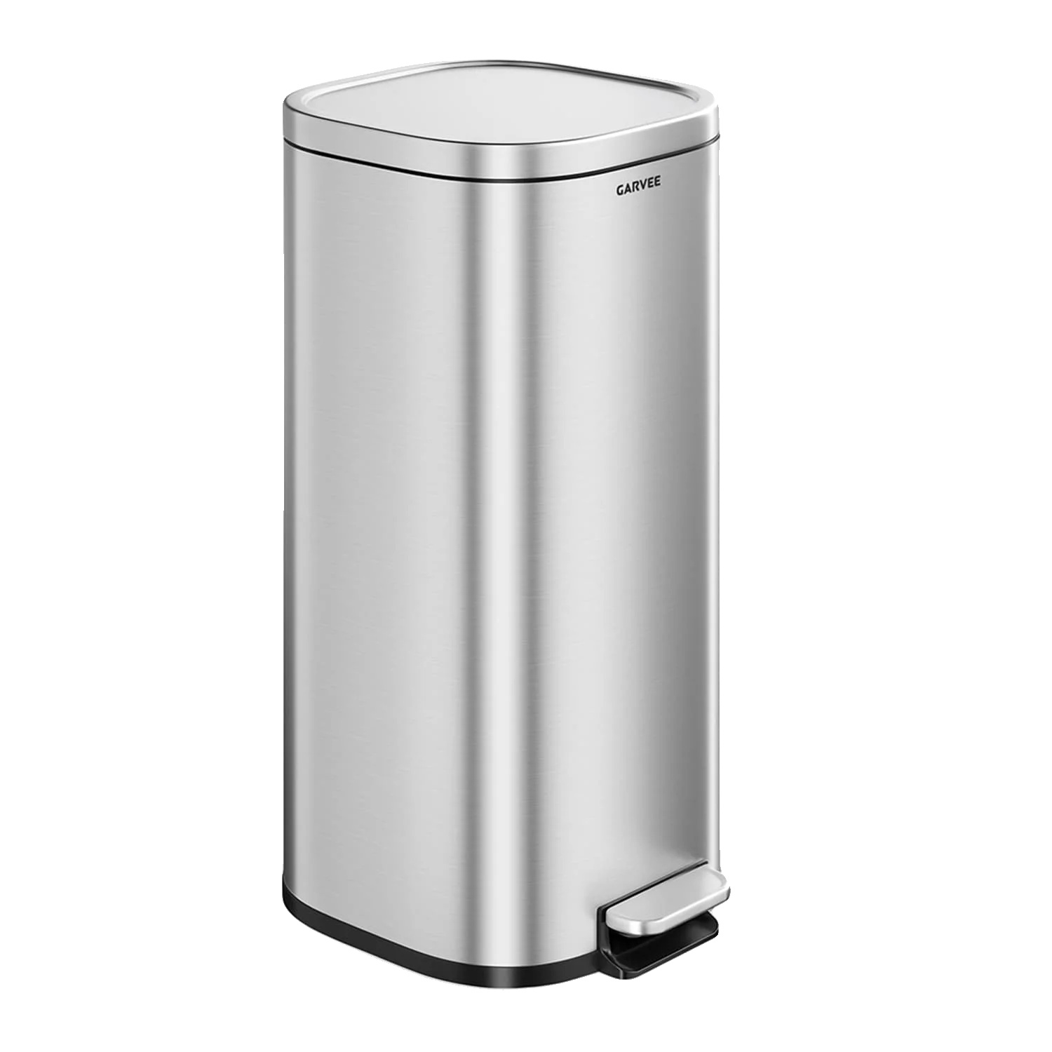 Mülltonne, 30l Fassungsvermögen, Fußpedalbetrieb, Silber