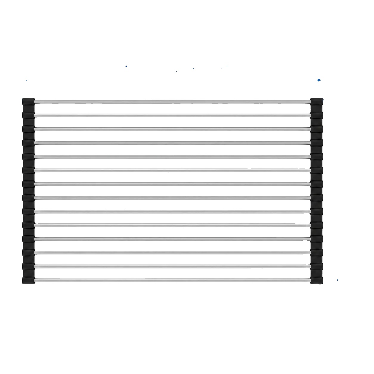 Geschirrabtropfgestell, Edelstahlkonstruktion, Faltbares Design, L 23.5×46.5 Cm