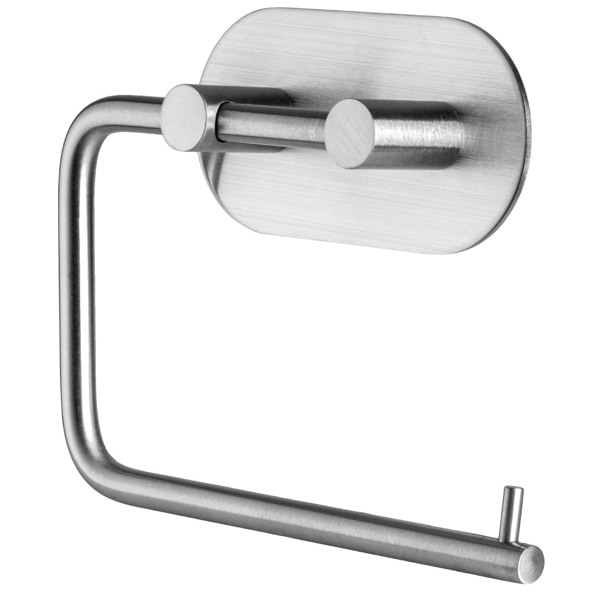 Toilettenpapierhalter, Selbstklebend, Platzsparendes Design, Silber