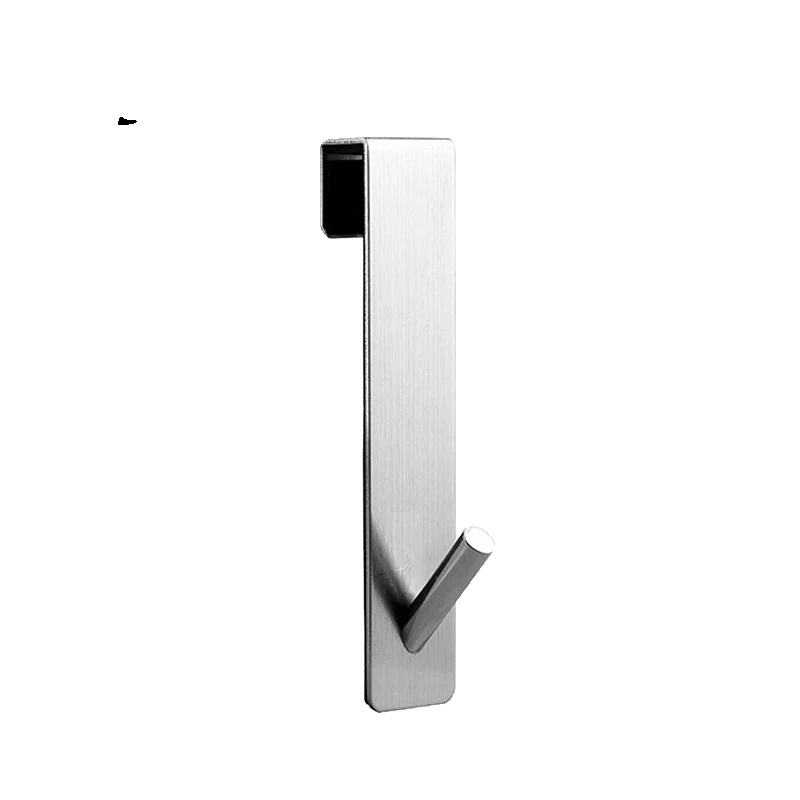 Duschkabinentürhaken, Edelstahl, Platzsparendes Design, Silber-1stück, 17.8cm-b