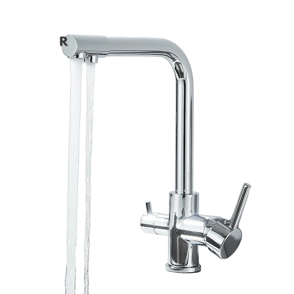 Wasserfilter-armatur, Dual-temperaturregelung, 360-grad-drehung, Chrom Wasserhahn
